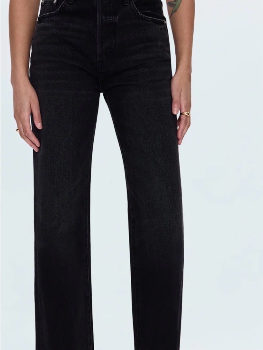Pistola Cassie Super High-Rise Straight Leg Jeans in Stormy
